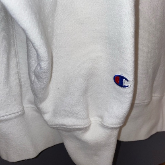 CHAMPION MENS VINTAGE REVERSE WEAVE HOODIE SWEATSHIRT WHITE BIG C LOGO XXL 2XL - Picture 6 of 6
